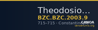 Theodosios III — Light Miliarense (Constantinople, 715) — CANOA