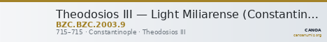 Theodosios III — Light Miliarense (Constantinople, 715) — CANOA