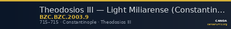 Theodosios III — Light Miliarense (Constantinople, 715) — CANOA