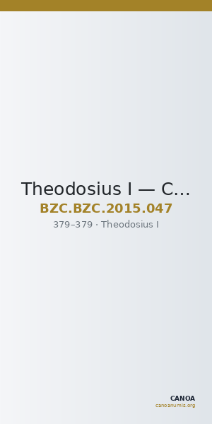 Theodosius I — Coin (Unknown, 379) — CANOA