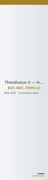 Theodosius II — Heavy Miliarense (Constantinople, 408) — CANOA