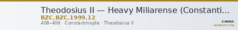 Theodosius II — Heavy Miliarense (Constantinople, 408) — CANOA
