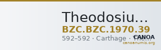 Theodosius II — Light Third Siliqua (Carthage, 592) — CANOA