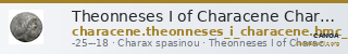Theonneses I of Characene Charax Spasinou BMC Characene pl. 54, 4 — CANOA