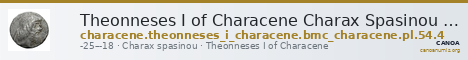 Theonneses I of Characene Charax Spasinou BMC Characene pl. 54, 4 — CANOA