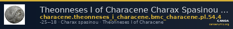 Theonneses I of Characene Charax Spasinou BMC Characene pl. 54, 4 — CANOA