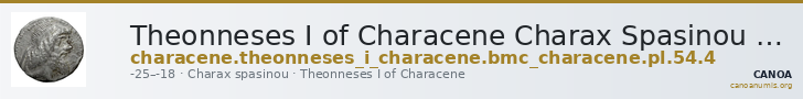 Theonneses I of Characene Charax Spasinou BMC Characene pl. 54, 4 — CANOA