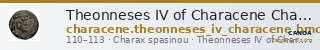 Theonneses IV of Characene Charax Spasinou BMC Characene pl. 44, 7-8 — CANOA