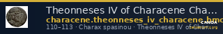 Theonneses IV of Characene Charax Spasinou BMC Characene pl. 44, 7-8 — CANOA