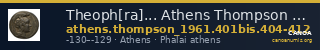 Theoph[ra]... Athens Thompson 1961 401bis, 404-412 — CANOA