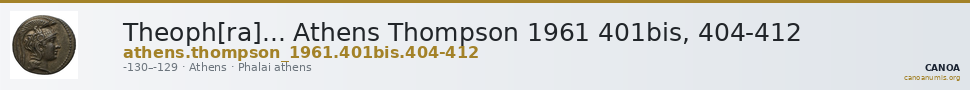 Theoph[ra]... Athens Thompson 1961 401bis, 404-412 — CANOA