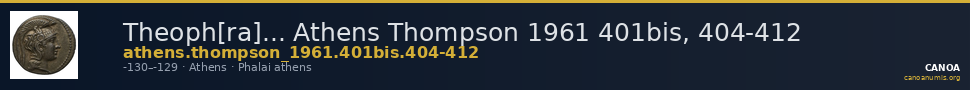Theoph[ra]... Athens Thompson 1961 401bis, 404-412 — CANOA