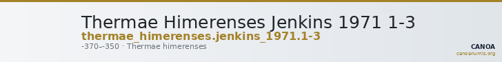 Thermae Himerenses Jenkins 1971 1-3 — CANOA