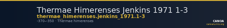 Thermae Himerenses Jenkins 1971 1-3 — CANOA