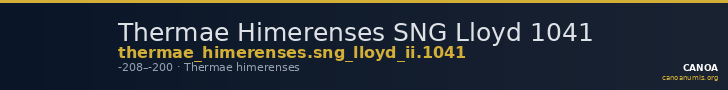 Thermae Himerenses SNG Lloyd 1041 — CANOA