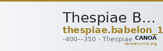 Thespiae Babelon 1914 368 — CANOA