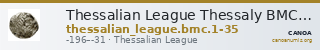 Thessalian League Thessaly BMC Thessalian League 1-35 — CANOA