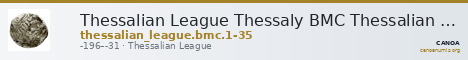 Thessalian League Thessaly BMC Thessalian League 1-35 — CANOA