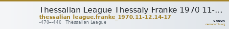 Thessalian League Thessaly Franke 1970 11-12, 14-17 — CANOA