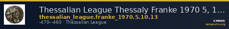 Thessalian League Thessaly Franke 1970 5, 10, 13 — CANOA