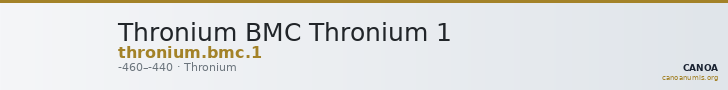 Thronium BMC Thronium 1 — CANOA