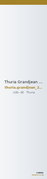 Thuria Grandjean 2003 Thouria, série I — CANOA