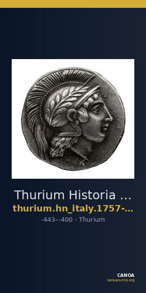 Thurium Historia Numorum Italy 1757-1769 — CANOA