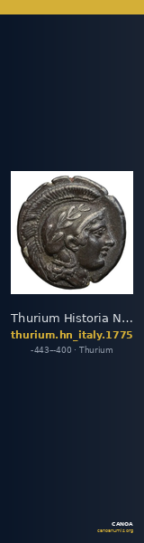 Thurium Historia Numorum Italy 1775 — CANOA