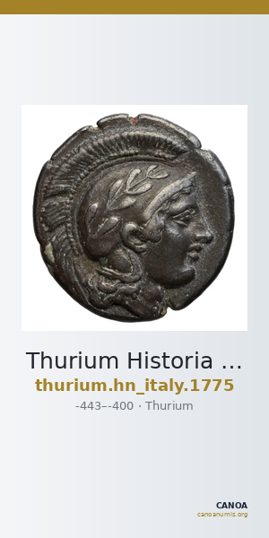 Thurium Historia Numorum Italy 1775 — CANOA