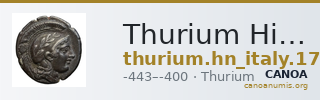 Thurium Historia Numorum Italy 1775 — CANOA