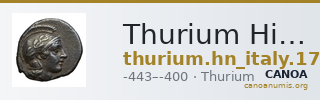 Thurium Historia Numorum Italy 1777 — CANOA
