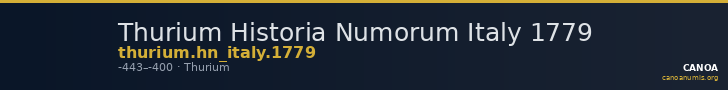 Thurium Historia Numorum Italy 1779 — CANOA
