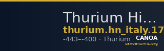 Thurium Historia Numorum Italy 1780 — CANOA