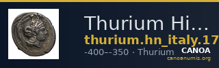 Thurium Historia Numorum Italy 1784-1795 — CANOA