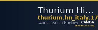 Thurium Historia Numorum Italy 1798 — CANOA