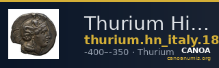 Thurium Historia Numorum Italy 1803-1805 — CANOA