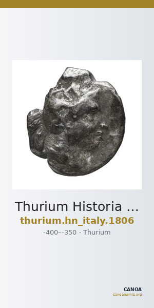 Thurium Historia Numorum Italy 1806 — CANOA