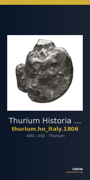 Thurium Historia Numorum Italy 1806 — CANOA
