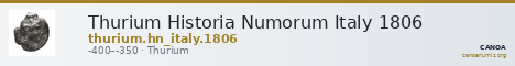 Thurium Historia Numorum Italy 1806 — CANOA