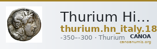 Thurium Historia Numorum Italy 1807-1812 — CANOA