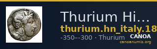 Thurium Historia Numorum Italy 1807-1812 — CANOA