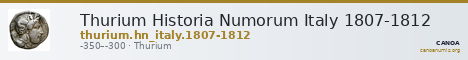 Thurium Historia Numorum Italy 1807-1812 — CANOA