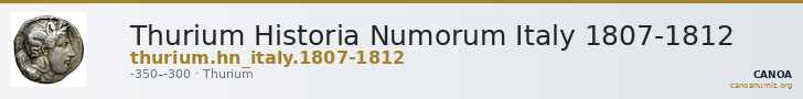 Thurium Historia Numorum Italy 1807-1812 — CANOA