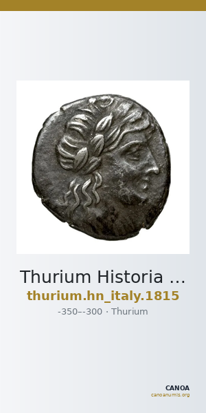Thurium Historia Numorum Italy 1815 — CANOA