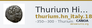 Thurium Historia Numorum Italy 1815 — CANOA