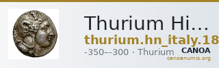 Thurium Historia Numorum Italy 1819 — CANOA