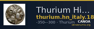 Thurium Historia Numorum Italy 1819 — CANOA