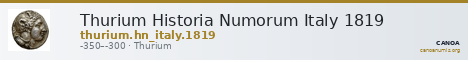 Thurium Historia Numorum Italy 1819 — CANOA