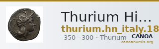Thurium Historia Numorum Italy 1820 — CANOA