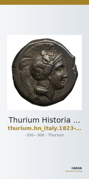 Thurium Historia Numorum Italy 1823-1824 — CANOA
